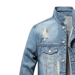 New Trending Fashion Design High Quality Material <b>Men</b> <b>Denim</b> <b>Jacket</b> Low MOQ Comfortable and Stylish Man Distressed Jeans <b>Jackets</b> - Product Image 5