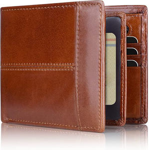 High Quality Lightweight Men's Genuine Leather <b>Wallets</b> Elegant Custom Logo Designs Durable Short Length-Factory Direct Wholesale - Product Image 5