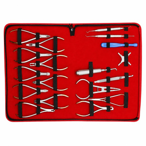 Juego de Instrumentos de Ortodoncia Dental, 18 Piezas, Acero Inoxidable, Manual, Certificado CE Clase I, Color Plateado, Empuñadura Moleteada - Product Image 4