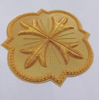 Badge de luxe fait main en fil métallique doré, broderie appliquée, écologique, qualité supérieure, effet 3D en relief, résistant à l'eau