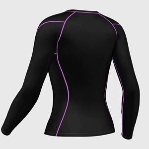 Polyester Spandex Long Sleeve Gym <b>Compression</b> Shirts Running <b>Top</b> Breathable <b>Compression</b> T Shirt - Product Image 1