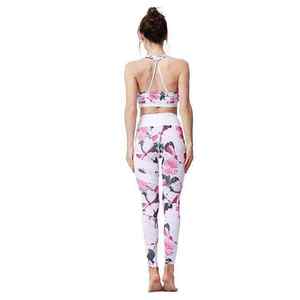 High Waist Plus Size Asymmetric Leggings and Bra Two Piece Yoga Set Women's Workout <b>Padded</b> Stretchy Matching Solid Color - Product Image 1