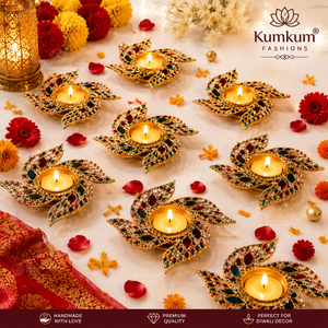 Portavelas de espejo indio hecho a mano con diseño de Swastika, ideal para Diwali, decoración del hogar, regalos de boda y detalles para invitados. ¡Gran éxito de ventas! - Product Image 2