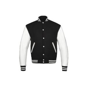 High Quality Customized Logo Printing Eco-Friendly Leather Canvas <b>Casual</b> Winter Zipper <b>Men</b> Varsity <b>Jacket</b> Wholesale Best Custom - Product Image 2