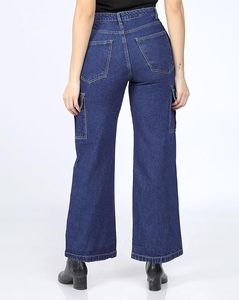 กางเกงยีนส์ทรงตรงเอวสูงผ้ายืดสำหรับผู้หญิง - Product Image 3