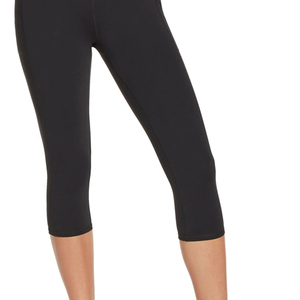 Women <b>Flare</b> High Waist Capri <b>Leggings</b> Ruched Solid Black Seamless Four-Way Stretch Yoga Pants - Product Image 6