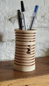 Natural Wooden <b>Pen</b> Stand Holder, Handmade Desk <b>Organizer</b> for <b>Pens</b>, Pencils, Brushes and Office Supplies, Decorative Tabletop Sto - Product Image 3