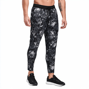 Leggings de compression pour hommes avec cordon de serrage à la taille, sous-vêtement technique de sport par sublimation - Product Image 5