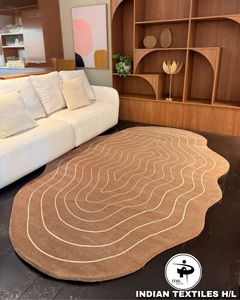 Alfombra de Lana de Alta Calidad Hecha a Mano con Pelo Alto y Bajo para Sala, Cocina, Oficina o Oración por INDIAN TEXTILES H/L - Product Image 1