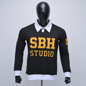 Camiseta de Rugby con Bordado Personalizado, Estilo Polo para Hombre, Logotipo Chenille en la Manga Delantera, Ropa Deportiva Informal Premium, Uniforme, Jersey, Camisetas Polo - Product Image 1