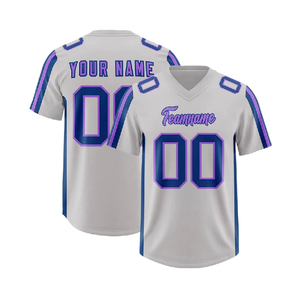 Maillot de football américain personnalisé, respirant, couleur unie, pour hommes, vente directe d'usine, best-seller - Product Image 5