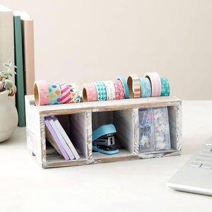 <b>Rustic</b> Wooden Pen Stand Organizer for Pens, Pencils, Markers, and <b>Office</b> Accessories - Product Image 2