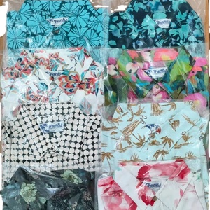 AOP imprimé 100% coton Satin chemise à manches courtes pour hommes décontracté formel solide respirant anti-boulochage écologique parfait été - Product Image 6