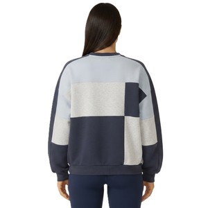 Customized Color <b>Block</b> Women Crewneck Sweatshirts Premium Cotton Fleece Streetwear Private Label Hoodies OEM Manufacturer - Product Image 2