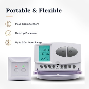Thermostat RF sans fil programmable C7RF avec 868 MHz pour le contrôle du <span class=keywords><strong>chauffage</strong></span> des chaudières à gaz, conception flexible, utilisation à domicile ou au bureau - Product Image 5