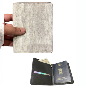 Porta Pasaportes de Cuero Vacuno Genuino de Lujo, Cartera de Viaje RFID, Funda de Pasaporte de Cuero Hairon Hecha a Mano, Personalizada OEM - Product Image 1