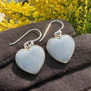 Boucles d'oreilles pendantes en opale bleue Owyhee, argent sterling 925, bijoux en pierres précieuses naturelles, cadeau pour femme - Product Image 4