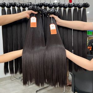 100% cuticule brute alignée cheveux humains vierges os droit Double dessiné 12A vendeurs de paquets de cheveux bruts vietnamiens - Product Image 2