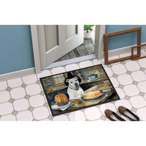 Pit Bull Terrier Automne Cuisine Citrouilles Paillasson Antidérapant 24H X 36W Intérieur Extérieur Tapis D'entrée Lavable Low Pile Tapis De Porte Avant - Product Image 4