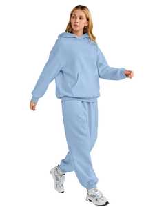 Conjunto de Sudadera con Capucha y Pantalones de Chándal Estampados de 2 Piezas para Mujer, Sudadera Holgada de Gran Tamaño, Pantalones de Chándal de Moda de Invierno con Bolsillos - Product Image 3