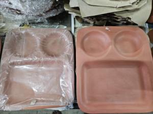 Plato Cuadrado de Barro Terracota Ecológico Hecho a Mano, Diseño Tradicional Indio, Apto para Lavavajillas, Plato para Servir en el Hogar - Product Image 4