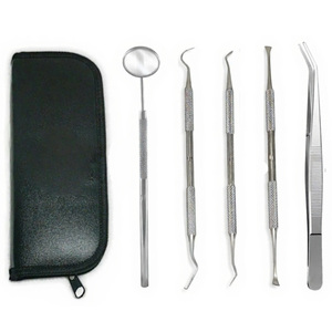 Kit <b>Tooth</b> <b>Scraper</b> Tartar Dental Scaler Tweezers Mouth Mirror Sutur Kit Medic Instrument Stainless Steel Dental Examination - Product Image 4
