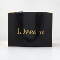 Vente directe d'usine, sacs en papier personnalisés avec logo en feuille d'or, design promotionnel, vêtements, cadeaux, bijoux, sacs de shopping