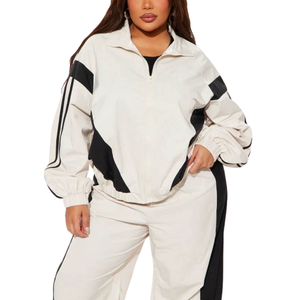 Survêtement coupe-vent personnalisé grande taille pour femme – Hiver, style urbain, tendance, respirant, imperméable, séchage rapide, décontracté - Product Image 3