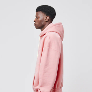 Customized Full <b>Zip</b> <b>up</b> Hoodie Boxy Hip Hop Fleece Sweater 350GSM Cotton Heavyweight Men's Cropped <b>Zip</b> <b>up</b> Hoodie - Product Image 3