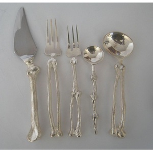 Juego de Cubiertos Modernos al por Mayor, Chapados en Oro, de Acero Inoxidable de Grado Alimenticio, Cucharas Redondas, Vajilla con Juego de Cubiertos Planos de Colores Personalizados - Product Image 4