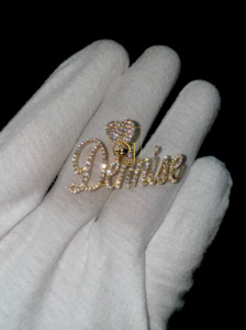 Collar de Oro Sólido de 10K con Colgante Personalizado con Inicial, Letra, Nombre, Corazón, Moissanita, Diamante, Joyería Fina, Regalo de San Valentín, Joyería de Moda - Product Image 2