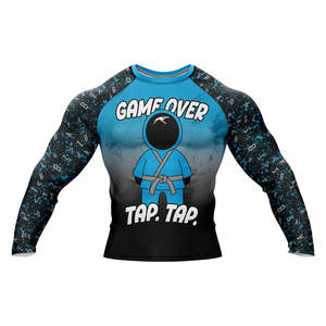 Rashguard OEM ODM Rash Guard Men Sublimation Printed Spandex Bjj Rash Guard Gym Surfing Diving Rashguard Compression Shirts MMA - Product Image 1