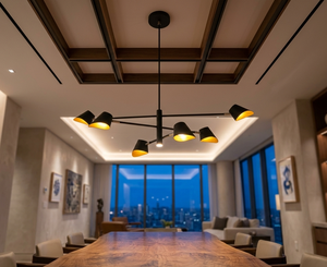 6-<b>Light</b> Metal Pendant <b>Light</b> for <b>Dining</b> Room Modern Ceiling Hanging Lamp Indoor Lighting Fixture LED Compatible OEM Supplier - Product Image 1