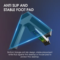 Support de casque de jeu RGB en alliage d'aluminium LDON-ZH01 avec hub USB 3.0 Type-C, support de casque LED, organisateur de bureau, service de logo personnalisé