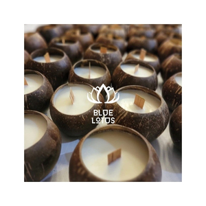 Vela de Cáscara de Coco, Favorita de los Clientes, Material Ecológico para Decoración del Hogar y Eventos, con Diseño de Quema Limpia y Ambiente Acogedor - Product Image 1