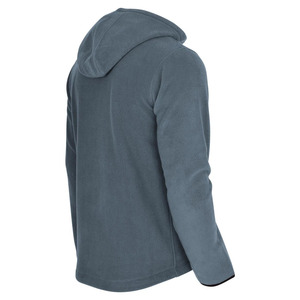 Veste en polaire grise pour homme avec capuche, col montant, fermeture éclair, coupe-vent, vêtements d'hiver décontractés, coupe régulière - Product Image 4