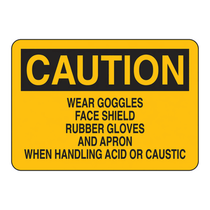 Signalisation au sol en PVC pour la manipulation de produits acides ou caustiques en laboratoire - Product Image 3