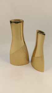 Proveedor de fábrica: Jarrón moderno de metal para decoración del hogar, jarrones de aluminio fundido en oro antiguo para bodas y fiestas - Product Image 5