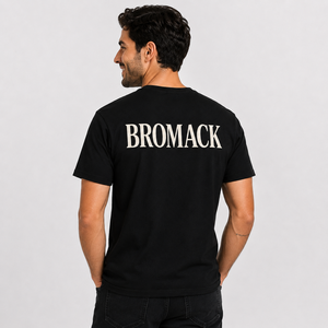 <b>Men</b> <b>Black</b> BROMACK 100% Cotton Casual DTF Printed <b>Short</b> <b>Sleeve</b> Crew Neck Breathable Eco-Friendly Custom T-<b>Shirts</b> - Product Image 3