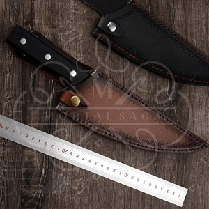 Étui à couteau en cuir véritable fait main de haute qualité, pochettes de sécurité premium pour couteau de chef de cuisine haute pression MORTAL - Product Image 6