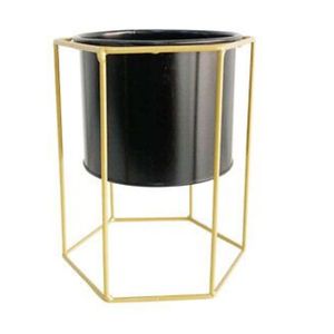 Modern Metal Flower Pot with Gold Wire Stand Wholesale Indoor Decorative Geometric <b>Plant</b> Holder <b>for</b> Home Living Room Decor Pot - Product Image 1