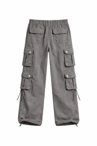 Black Cargo <b>Trousers</b> Wide Leg Pants Elastic Waist Utility Jogger <b>Trousers</b> for Women Streetwear - Product Image 6