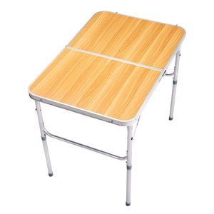 Tavolo Pieghevole in Lega di Alluminio da 3 Piedi, Altezza Regolabile, Resistente, Effetto Legno, per Palestra, Campeggio, Fattoria, Uso Esterno - Product Image 2