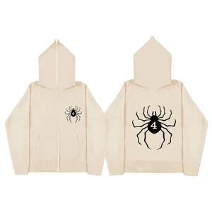 เสื้อฮู้ดดี้บุขนด้านในแบบยูนิเซ็กซ์ ซิปยาวคลุมหน้า ทรงโอเวอร์ไซส์ สตรีทแวร์สำหรับผู้ชายและผู้หญิง เสื้อฮู้ดดี้อุ่นๆ - Product Image 4