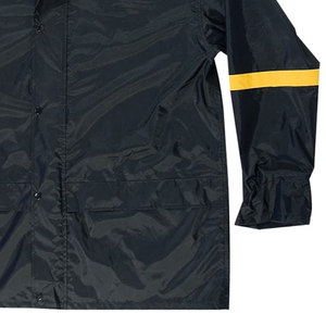Veste imperméable à capuche unisexe pour adulte, coupe classique, 100% polyester, couleur unie, fermeture éclair, coupe-vent toutes saisons - Product Image 6