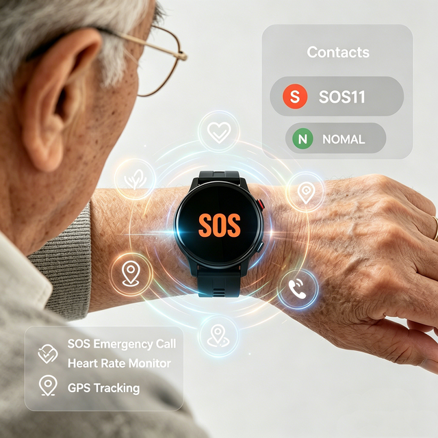 Android 9.0 L23 Alarm GPS Location Watch for Elderly Care Telecare Watch With Health Monitoring Used in Healthcare Centers