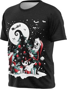 <b>Men's</b> Halloween <b>T</b>-<b>Shirt</b> Regular Tee for <b>Men</b> <b>Cap</b> <b>Sleeve</b> Novelty <b>Shirts</b>,3D Graphic Print Crew Neck Casual Top,Polyester,Black - Product Image 2