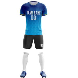 Nouveauté, ensembles d'uniformes de football unisexes de qualité supérieure, design personnalisé, respirants, antibactériens, 100% polyester interlock, service OEM - Product Image 2