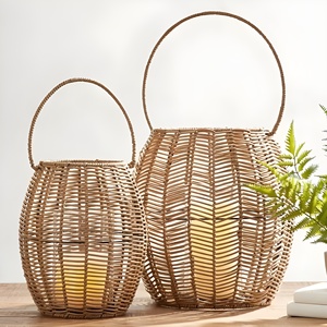 Floor lanterns for wedding decorations <b>cheap</b> price rattan lantern candle holder tea <b>light</b> holders - Product Image 1