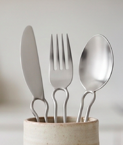 Ensemble de couverts en acier inoxydable poli argenté, vaisselle élégante, articles de cuisine et d'hôtellerie, articles de luxe - Product Image 2